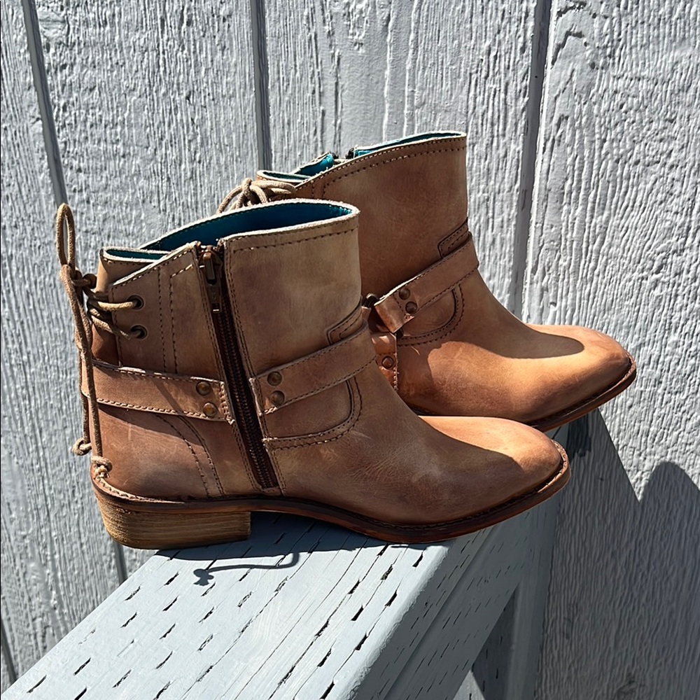 Tan Leather Ankle Boots